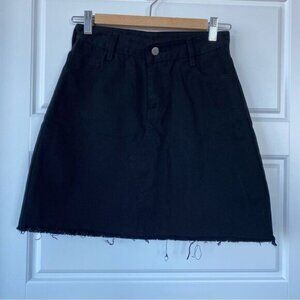 Black Jean Skirt black denim skirt
